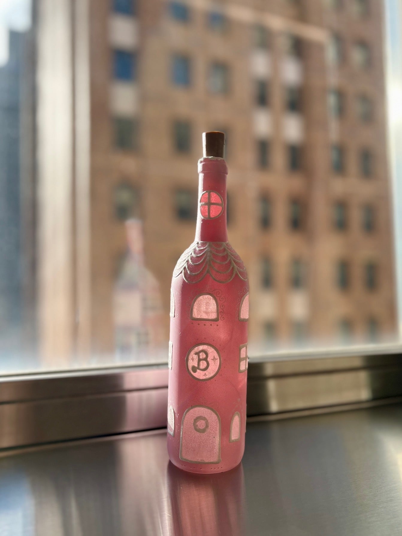 Wine Pink Gingerbread Lantern