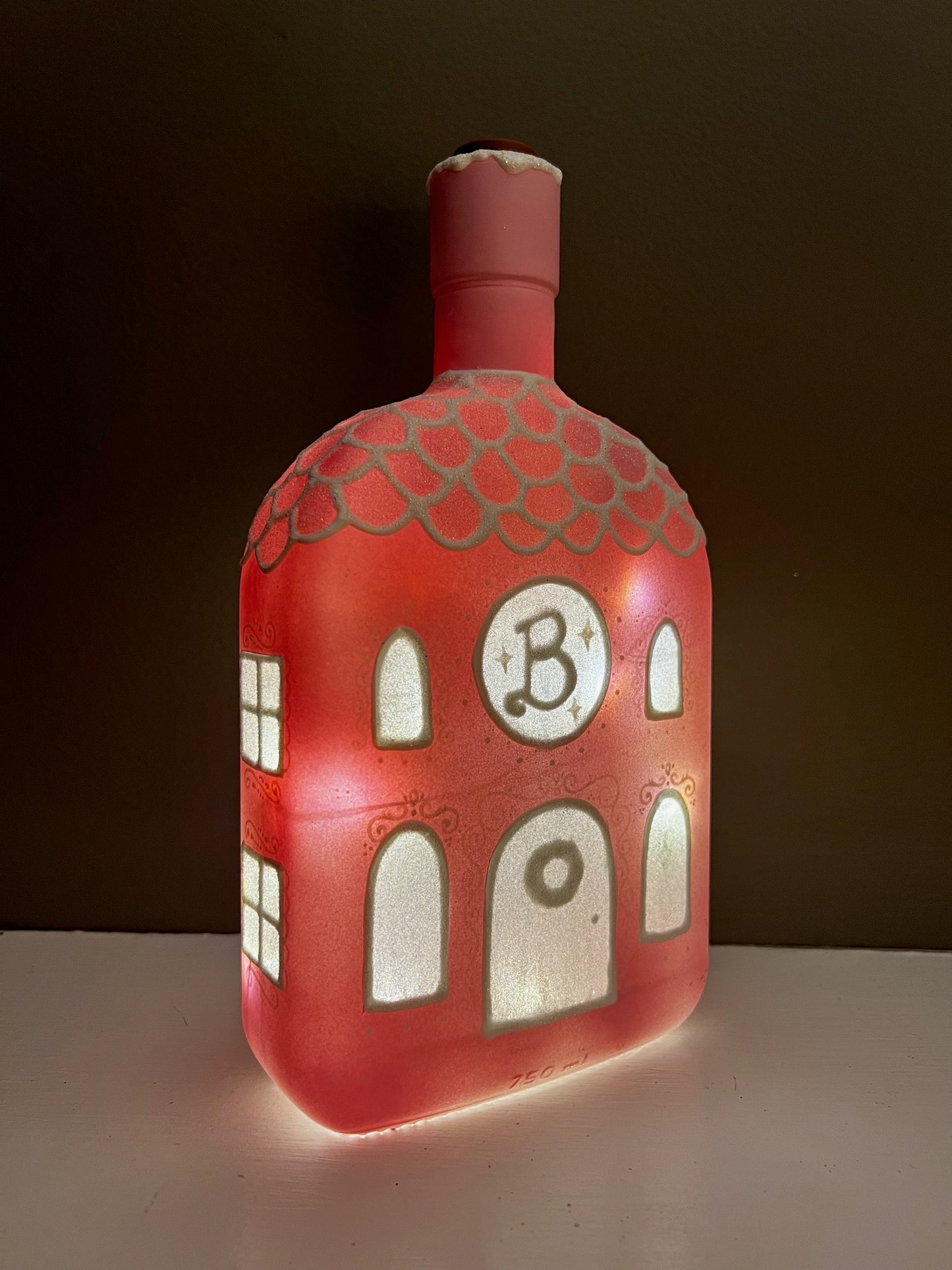 Whiskey Pink Gingerbread Lantern