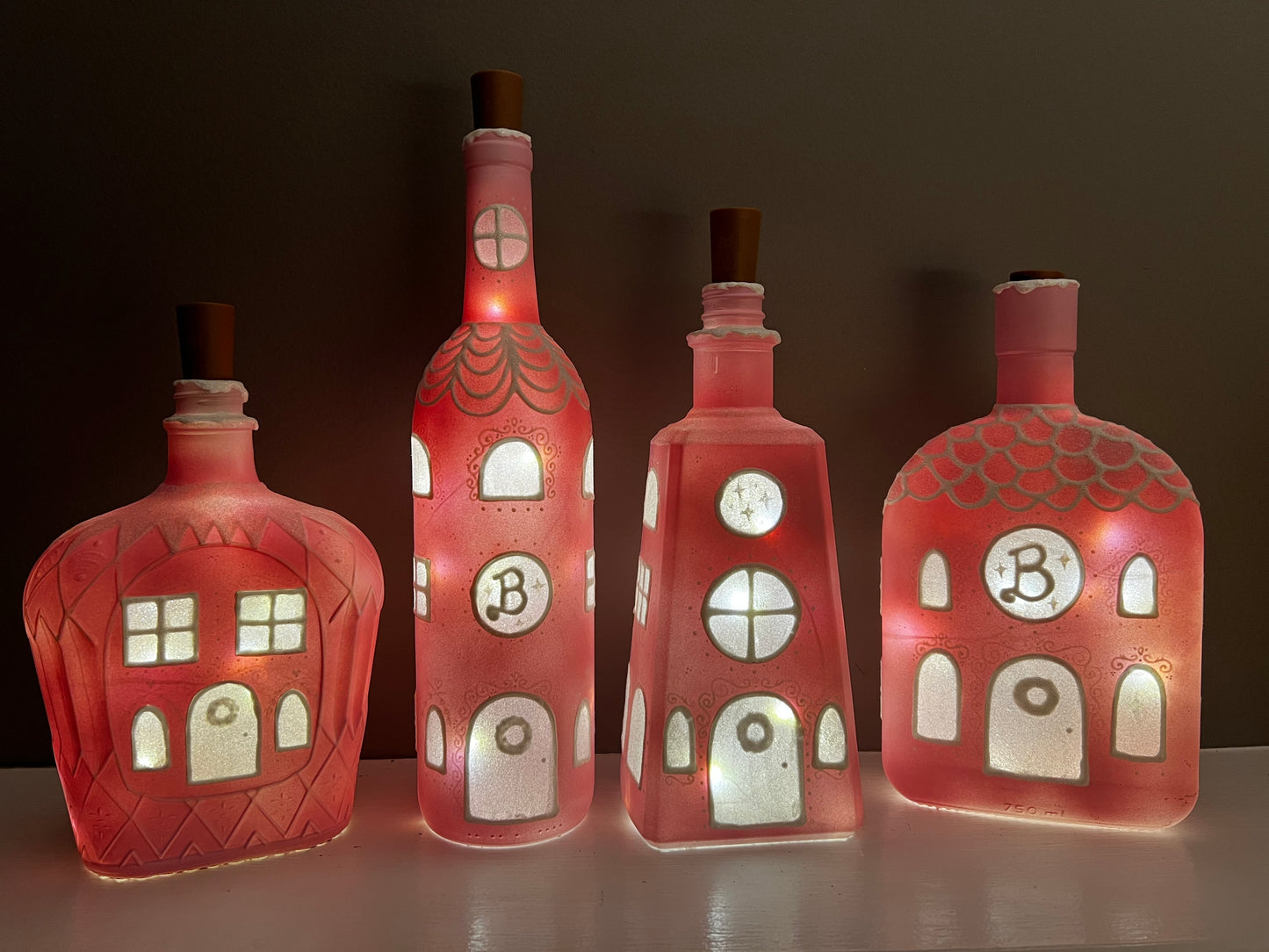 Custom Pink Gingerbread Lantern